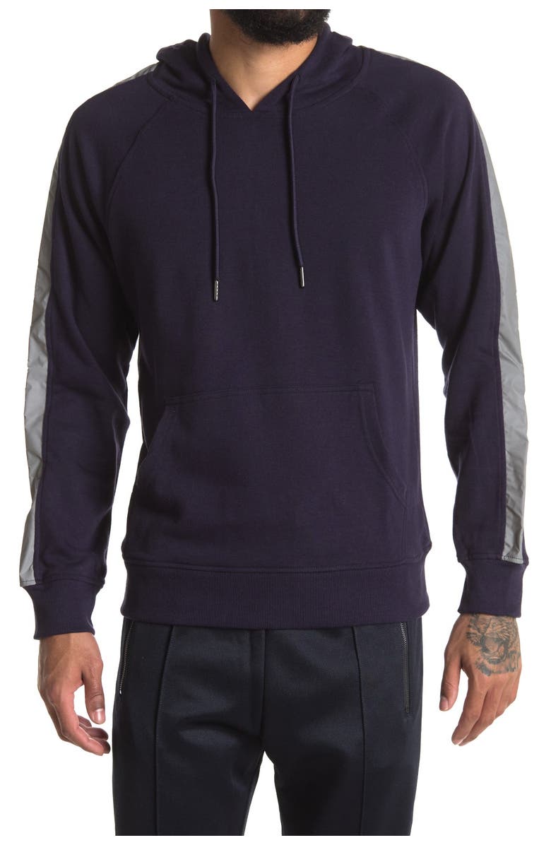 Jared Lang Striped Sleeve Hoodie, Alternate, color, 