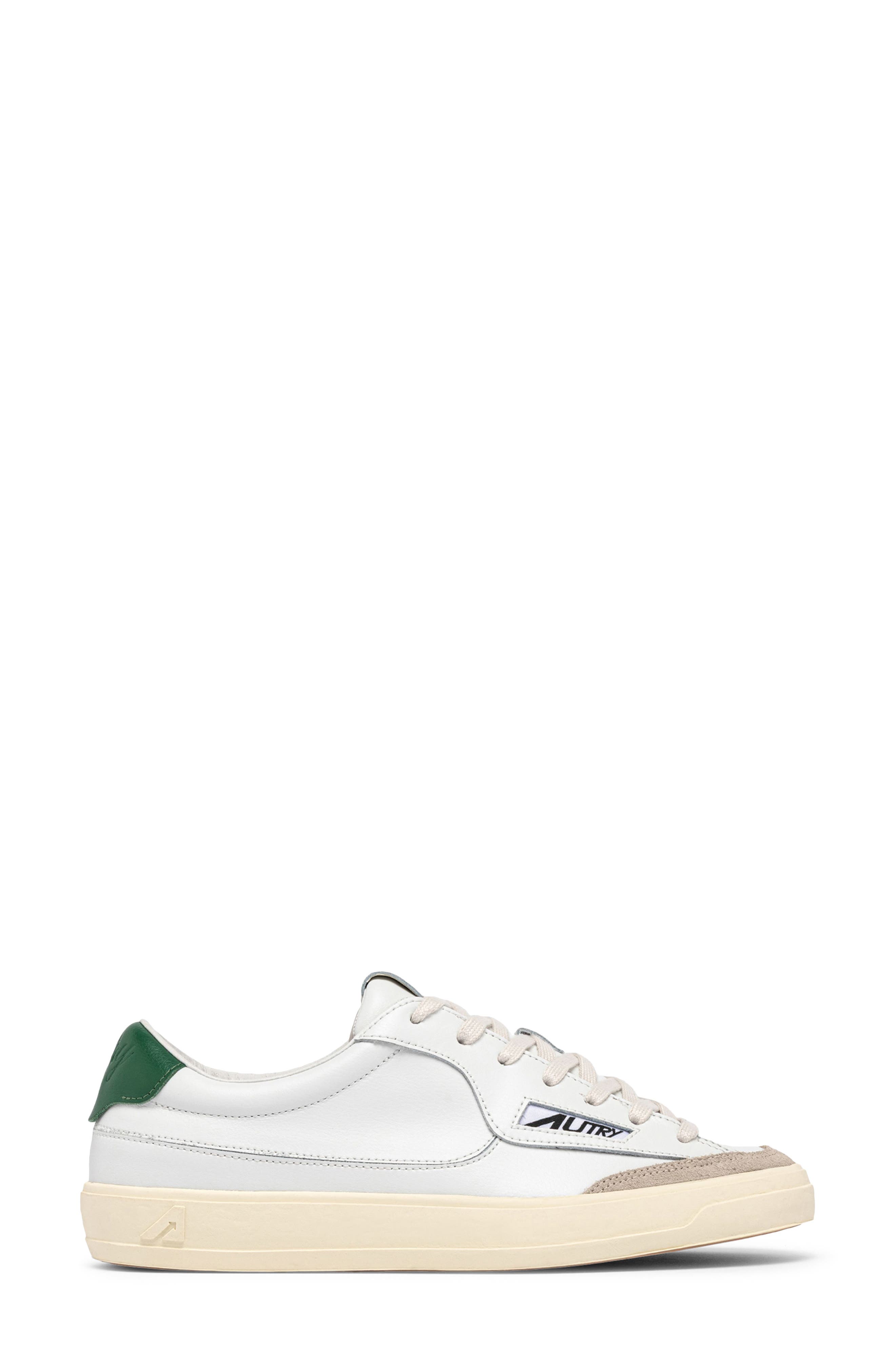 Windscape Low Leather Sneaker, Alternate, color, WHITE/ AMAZON