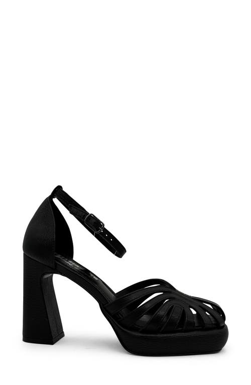 Shop Chelsea Crew Karmel Platform Sandal In Black Leather