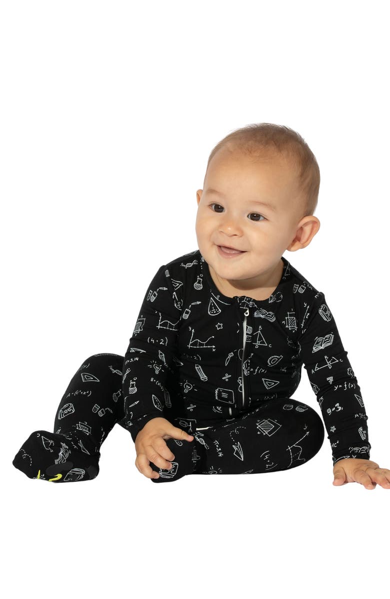 Bellabu Bear Kids' Back To School Fitted One-Piece Convertible Pajamas, Alternate, color,