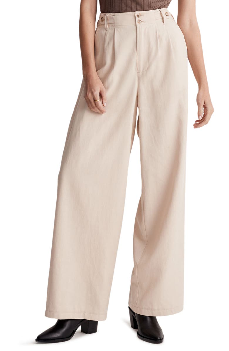 Madewell Harlow Wide Leg Pants, Main, color, Harvest Moon