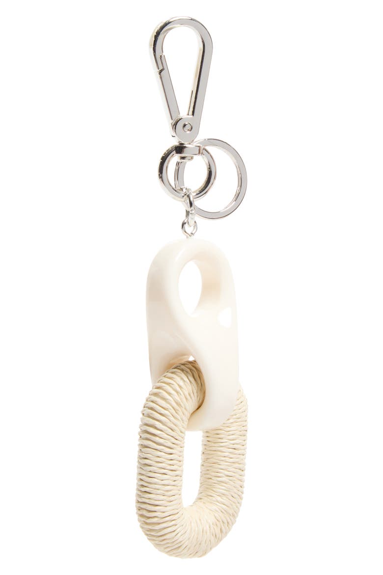 Lona Keychain, Main, color, CACAO/ SILVER