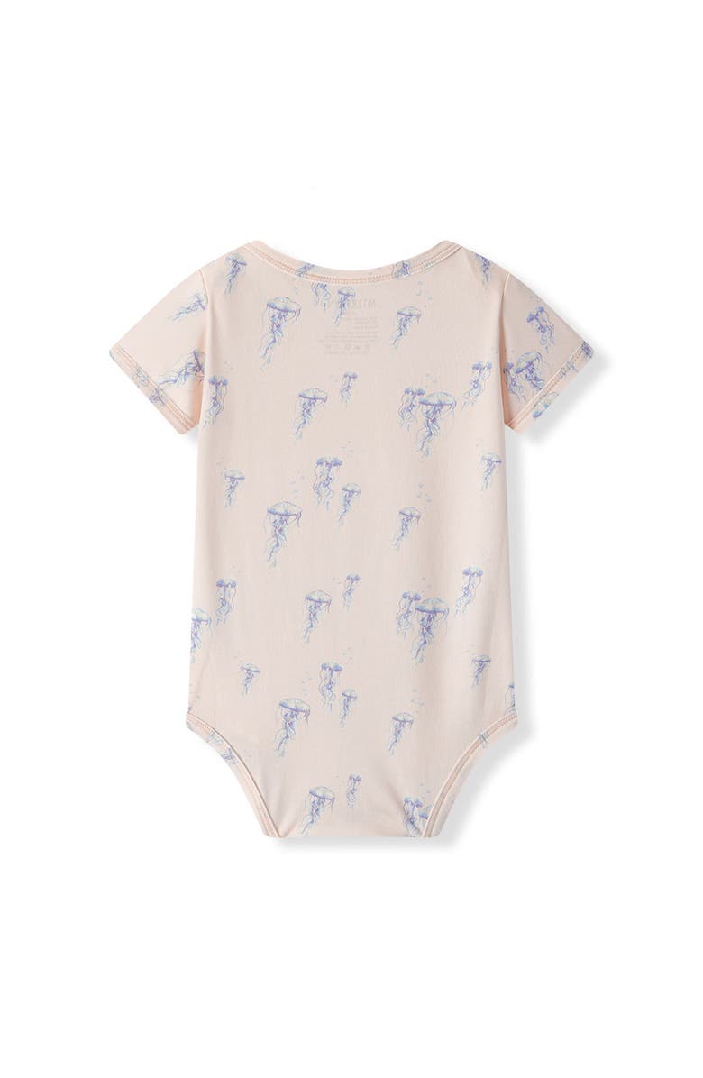 Milkbarn Cotton Stretch One Piece, Alternate, color, Sunset Jellyfish