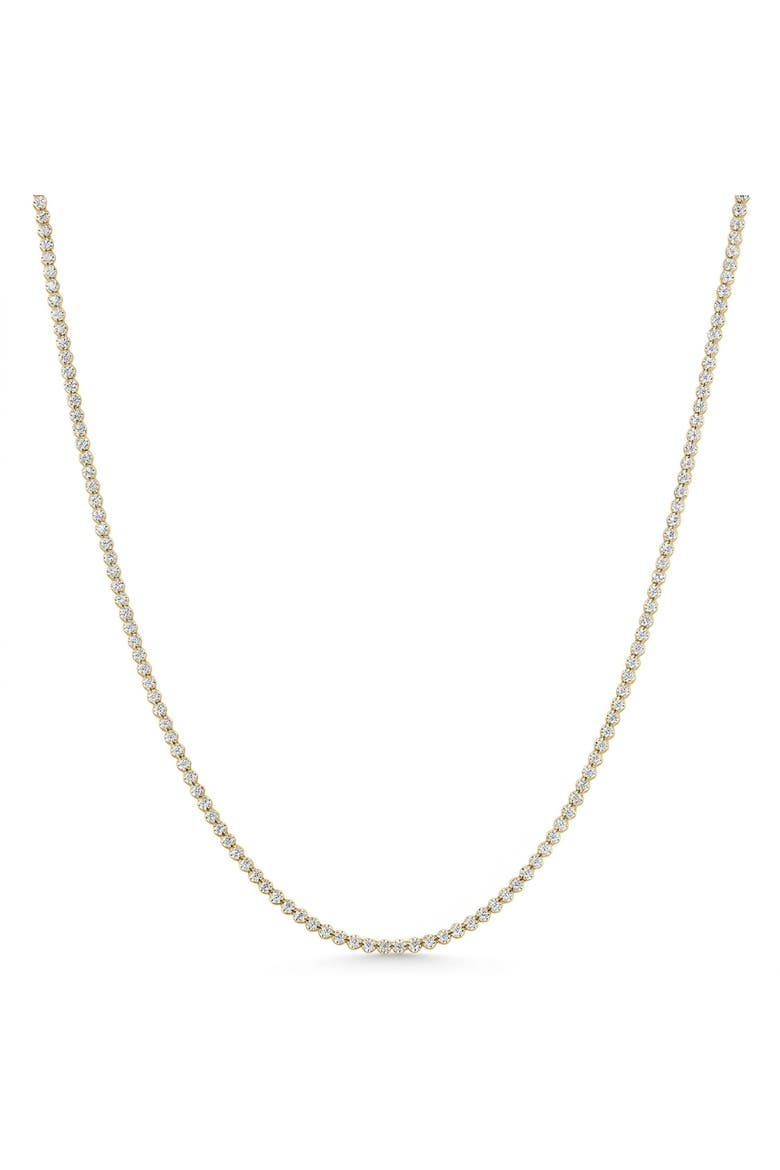 3 1/2Ct Diamond Tennis Necklace 14k Gold 17" Lab Grown, Main, color, Yellow Gold