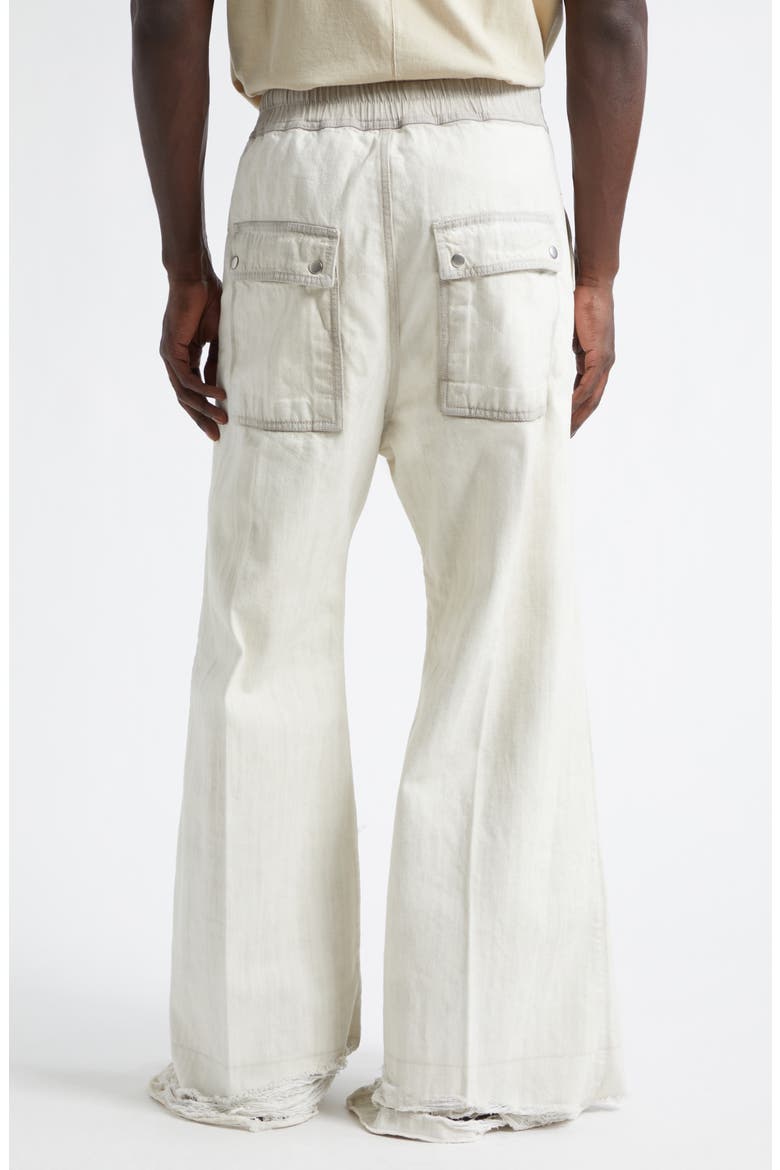 Bela Shredded Wide Leg Jeans, Alternate, color, MILK WASH