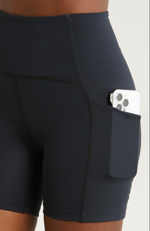 BEYOND YOGA BEYOND YOGA POWERBEYOND™ STRIVE POCKET BIKE SHORTS 