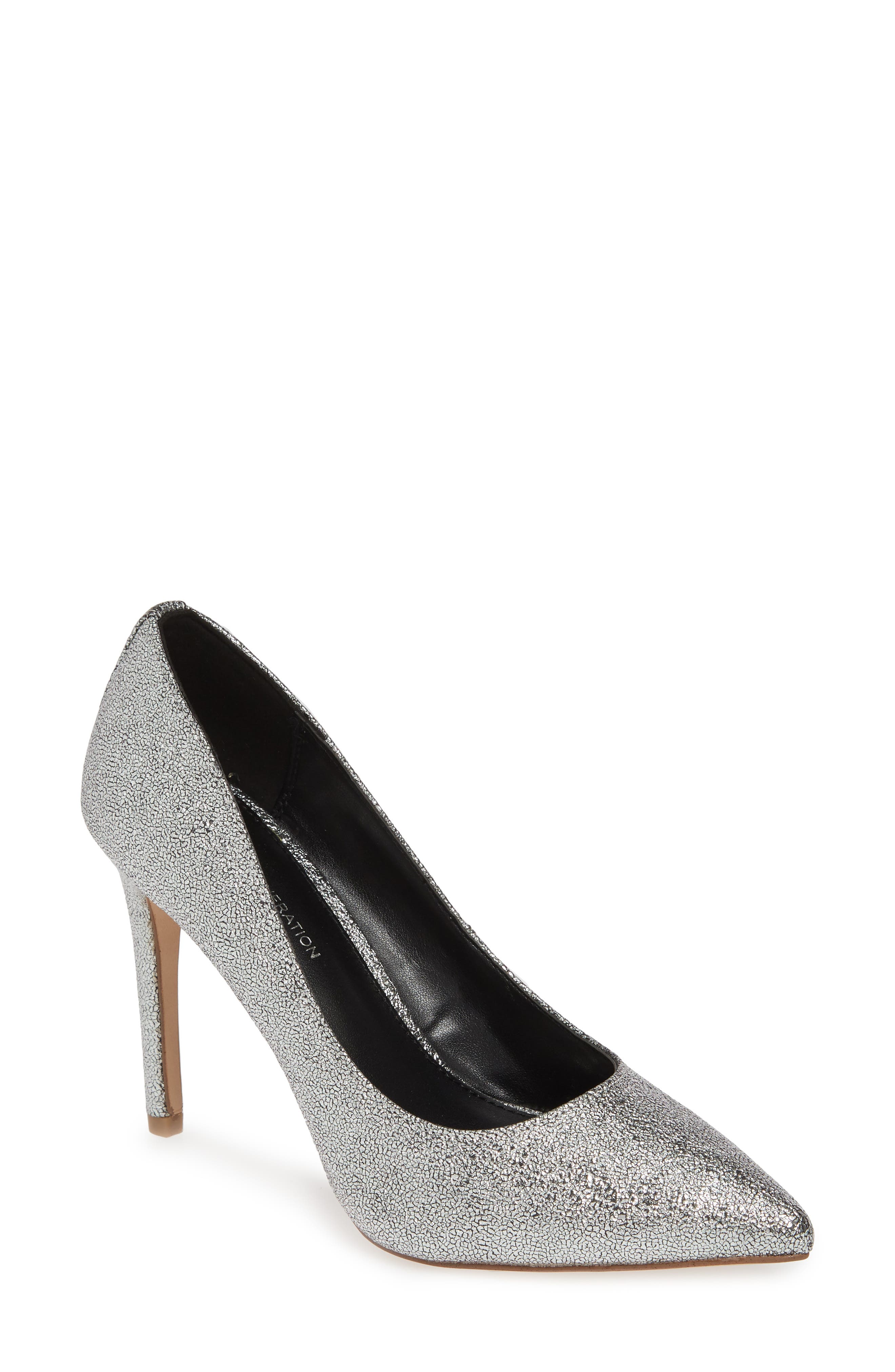 Heidi Pump, Main, color, SILVER LEATHER