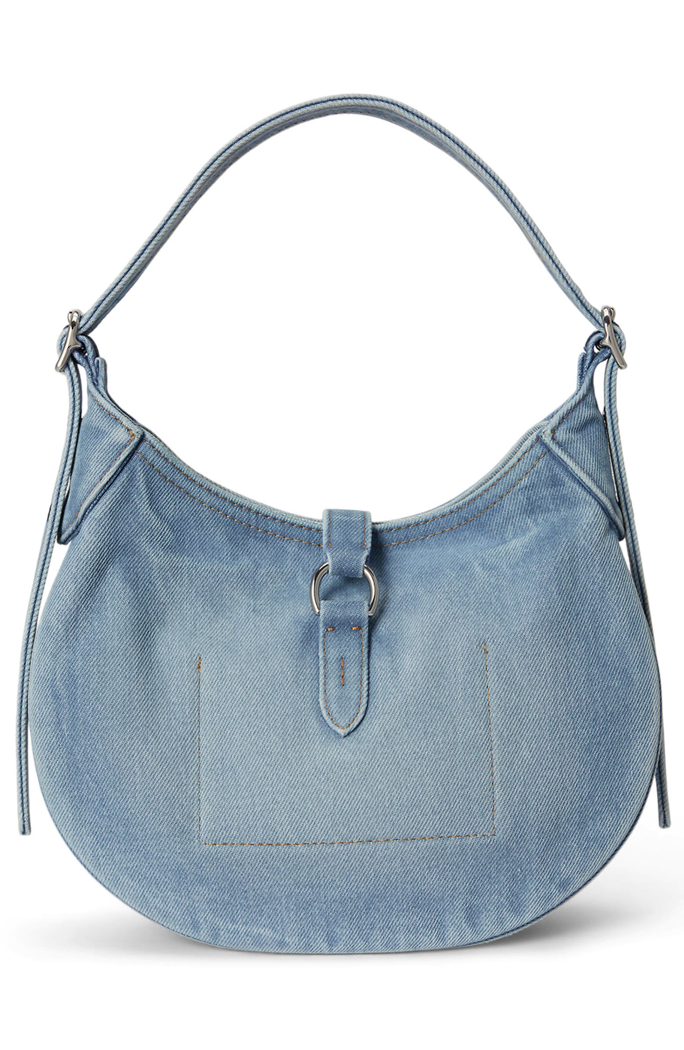 Polo Ralph Lauren Small Polo ID Denim Shoulder Bag, Alternate, color, Linda Wash