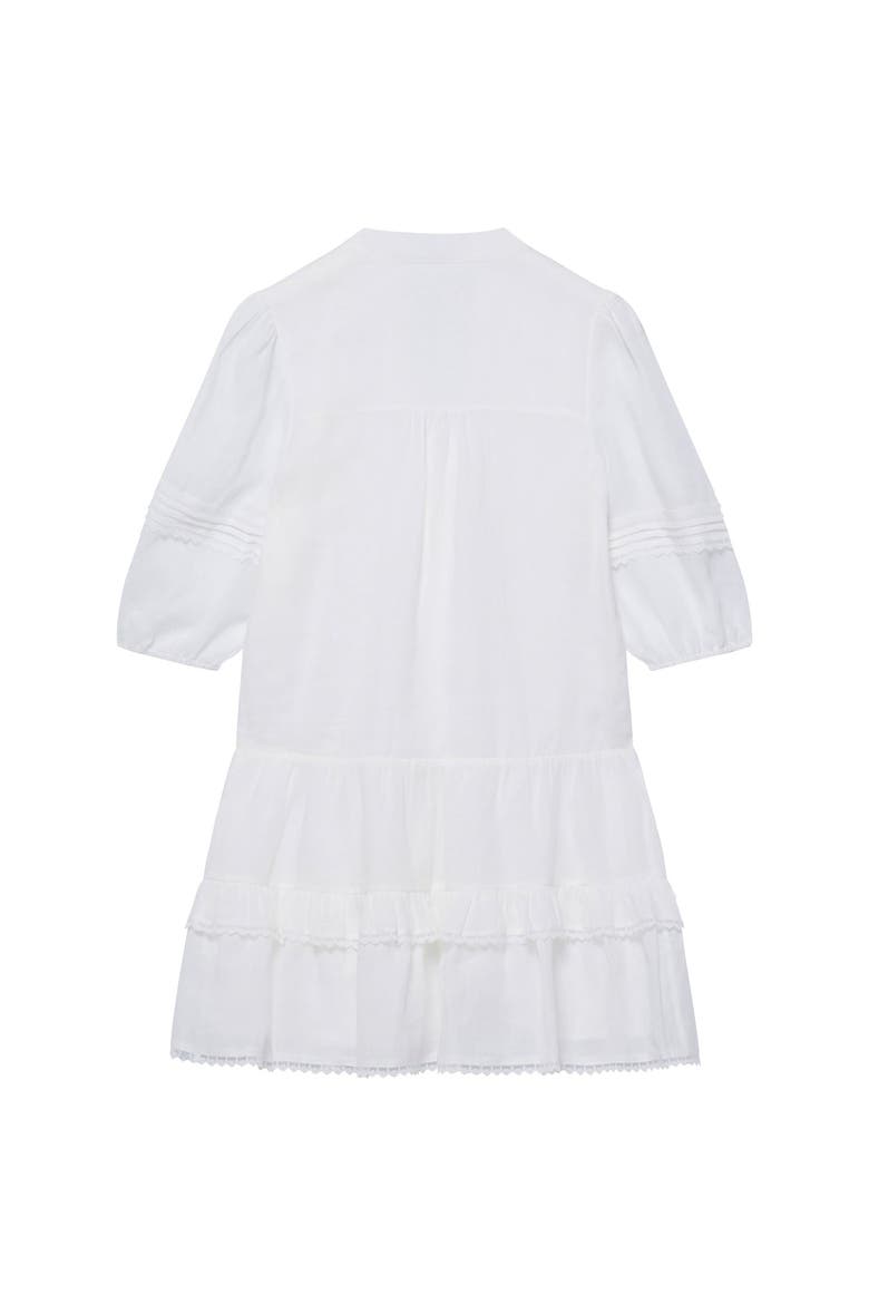Ramie Ruffle Mini Dress, Alternate, color, Ivory