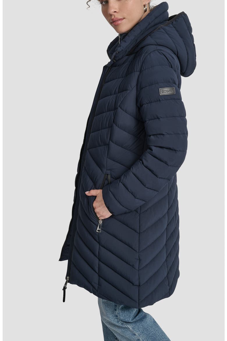 Stretch Packable Coat, Alternate, color, DARK NAVY