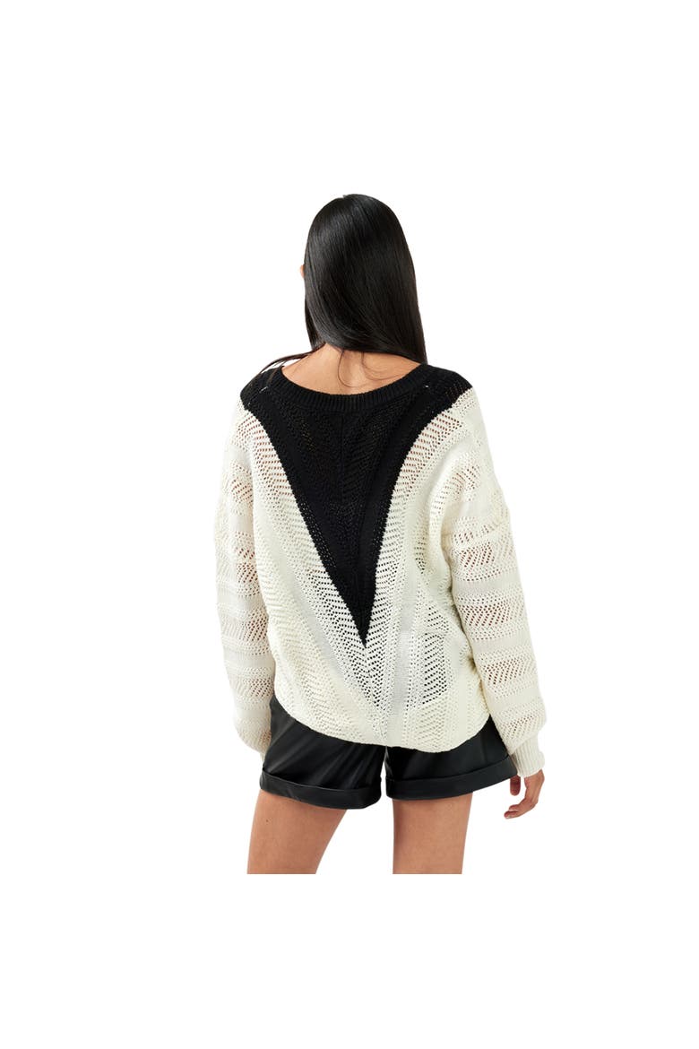 This Moment Oversized V-Neck Knit, Alternate, color, White