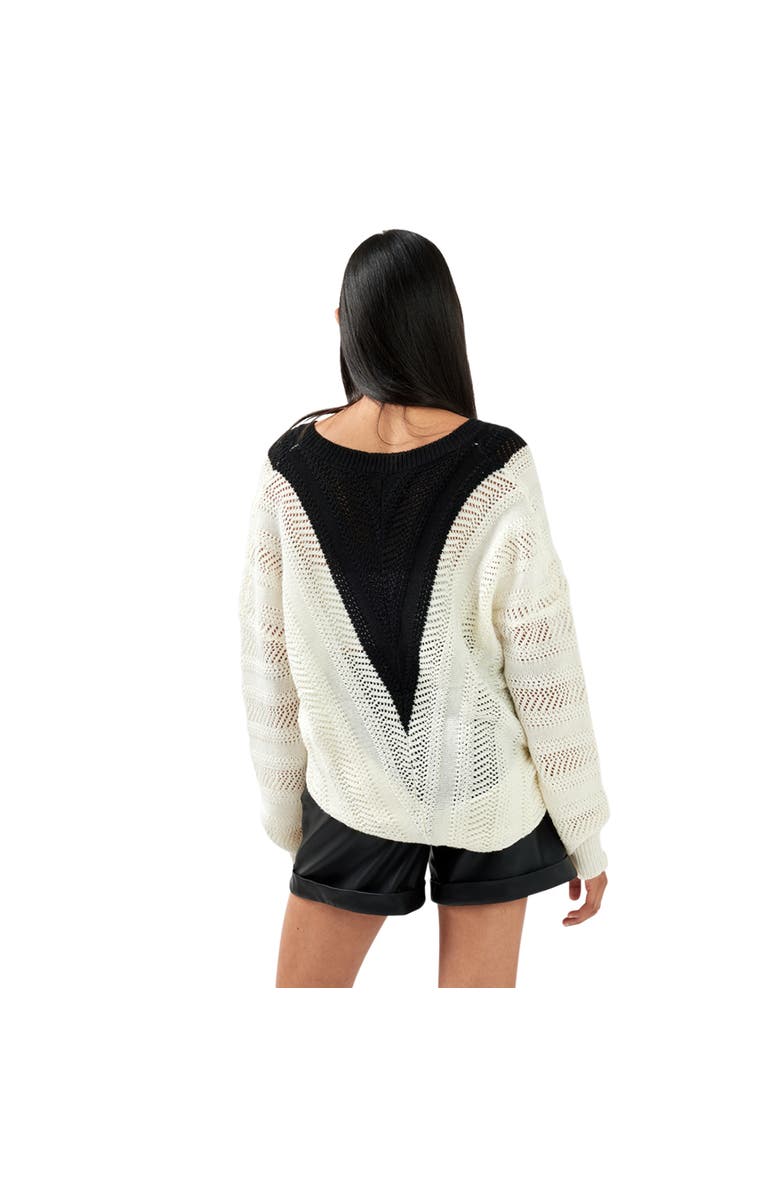 Belle & Bloom This Moment Oversized V-Neck Knit, Alternate, color, White