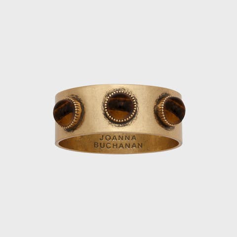 Cabochon napkin rings, set of four