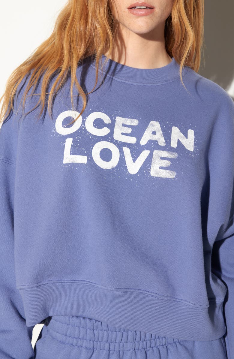 Spiritual Gangster Ocean Love Palisades Graphic Sweatshirt, Alternate, color, Wisteria