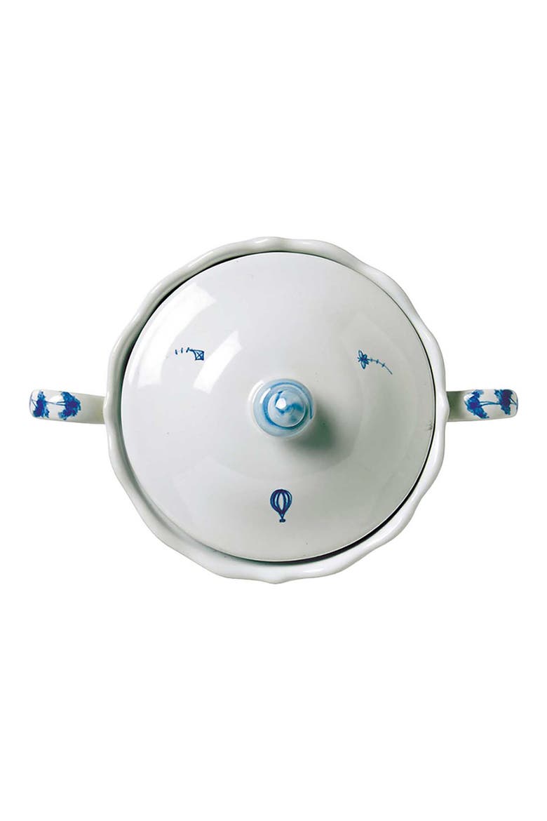Country Estate Sugar Bowl with Lid, Alternate, color, DELFT BLUE