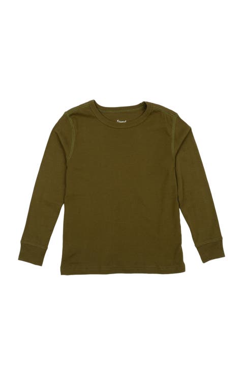 Kids Long Sleeve T-Shirt, 100% Cotton, Solid Colors