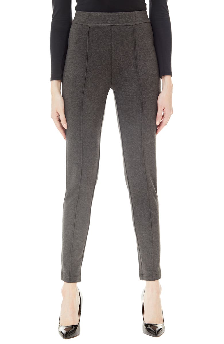 BY DESIGN Sharon Seamed Front Ponte Knit Pants, Main, color, Charcoal Heather