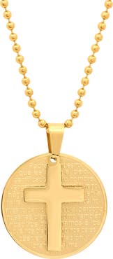 STEELTIME Spanish Lord's Prayer Medallion Pendant Necklace