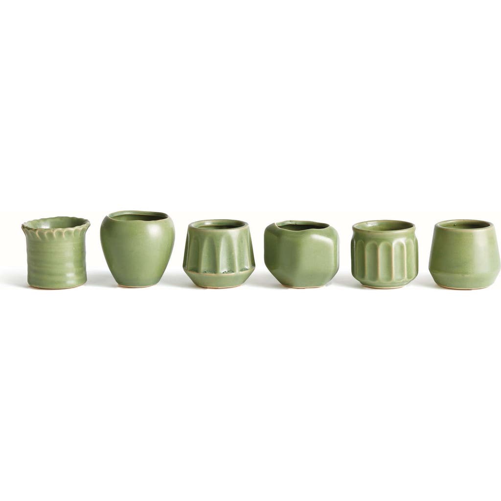 Napa Home & Garden Dezie Mini Pots Set Of 6 In Green