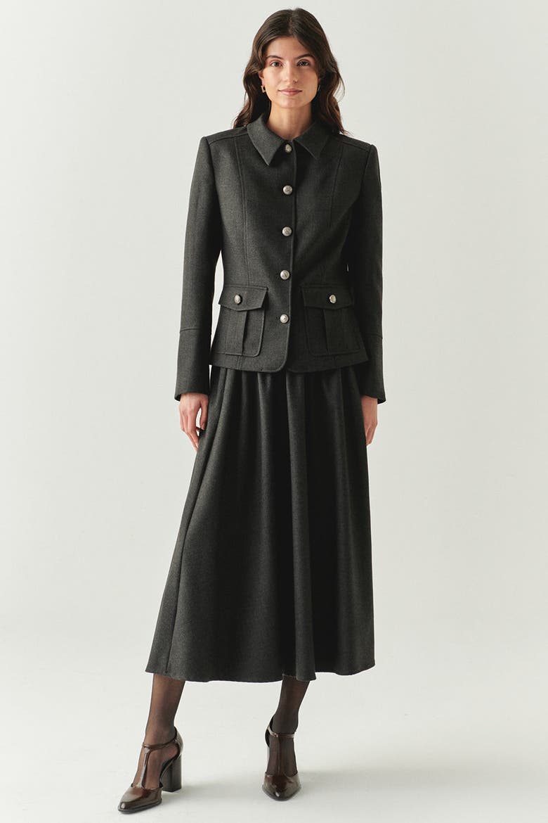 Aubrie Structured Jacket, Alternate, color, GREY