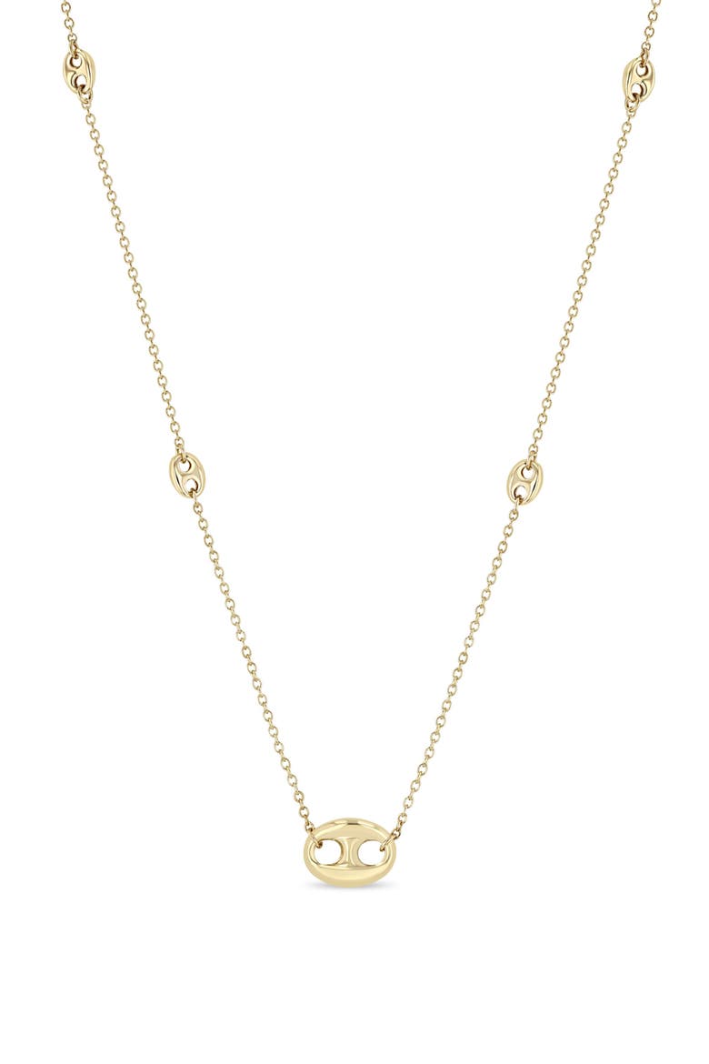 Mariner Station Necklace, Main, color, 14K YELLOW GOLD