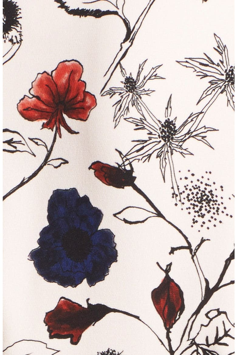 'Charles' Floral Print Silk Dress, Alternate, color, PINK
