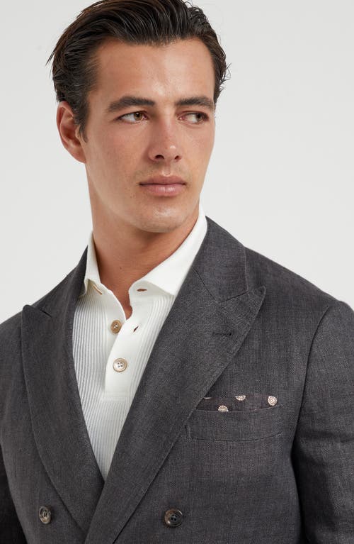 Shop Brunello Cucinelli Silk Pocket Square In Black
