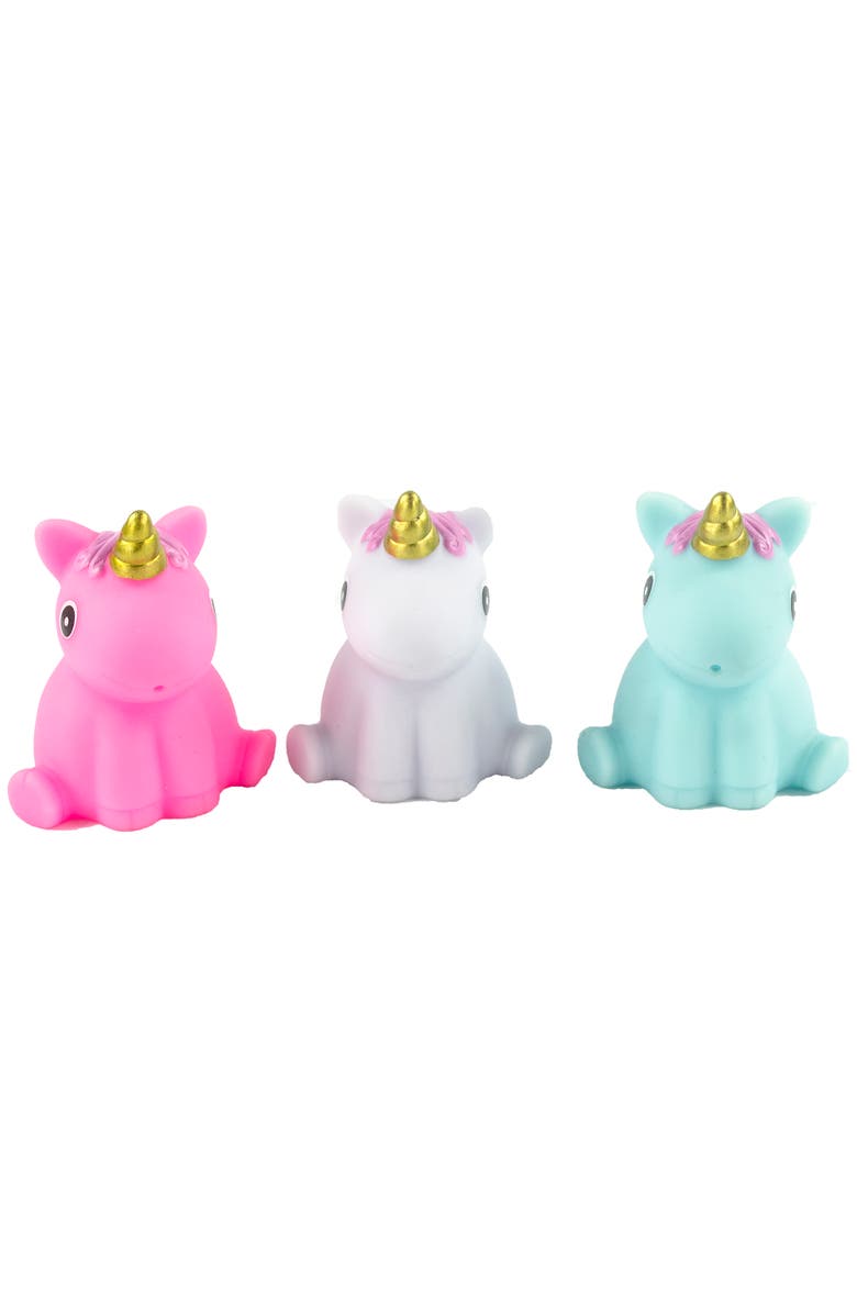 Buddy & Barney Bath Time Unicorns 3 Piece Toy Set, Alternate, color, Multicolored