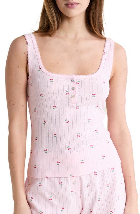 Katell Pointelle Cotton Pajama Tank