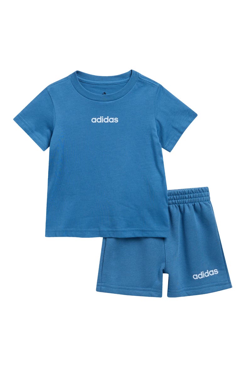 Logo T-Shirt & Shorts Set, Main, color, DUSTY INK