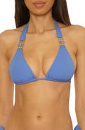Becca Modern Edge Rib Triangle Bikini Top