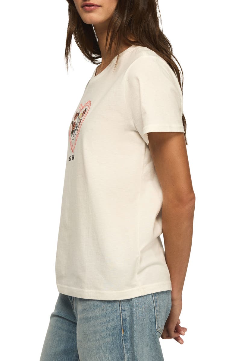 Lucky Brand Love Drunk Embroidered T-Shirt, Alternate, color, Bright White