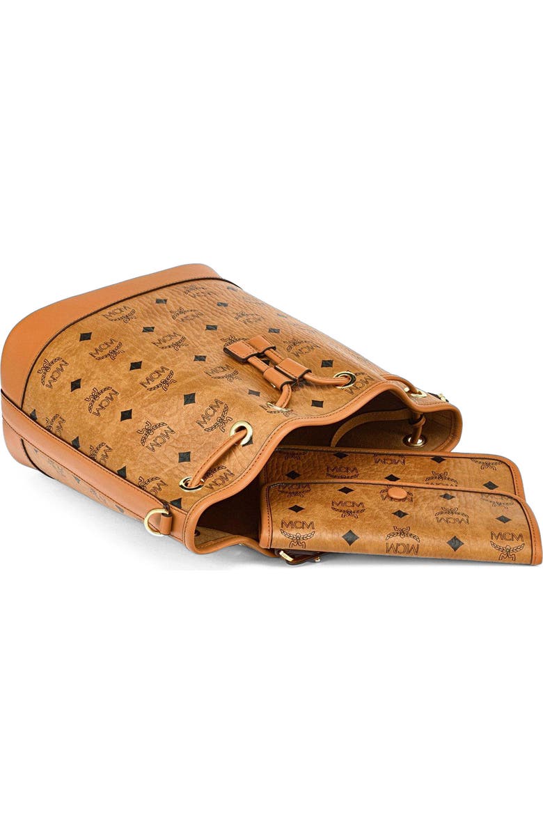 MCM Dessau Drawstring Bag in Visetos, Alternate, color,