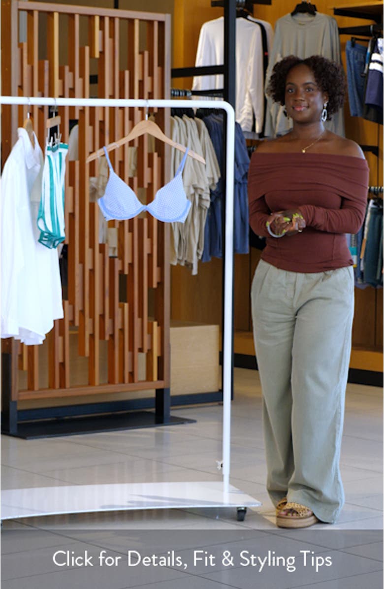 Driftwood Dobby Honopu Underwire Bikini Top, sales video thumbnail