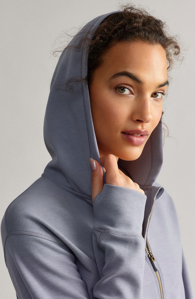 Rhone DreamGlow Full Zip Hoodie, Alternate, color, Grey Silver