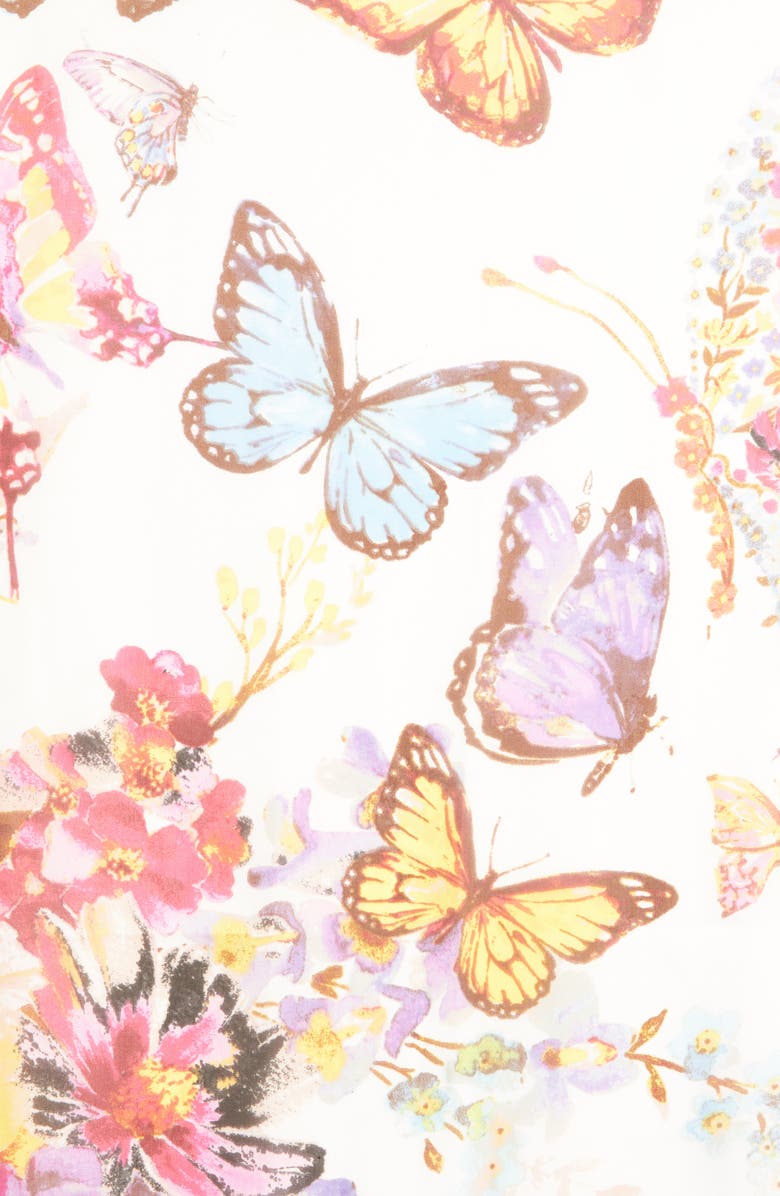 Vince Camuto Butterfly Garden Print Square Scarf, Alternate, color, 