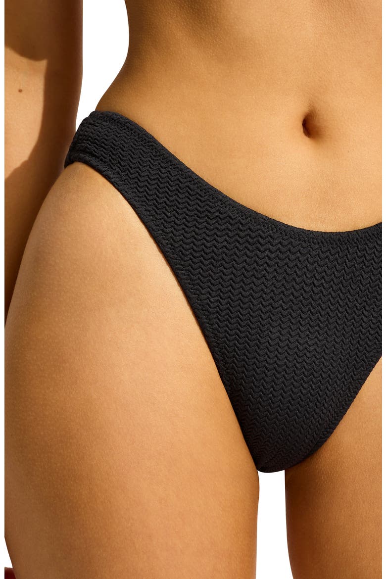 Rio High Cut Bikini Bottoms, Alternate, color, BLACK