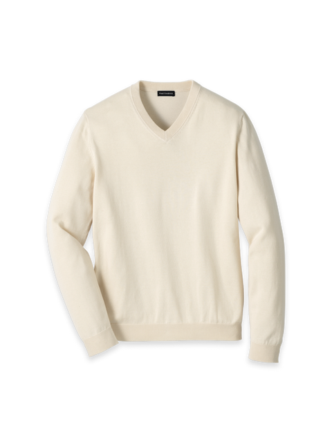 Supima Cotton V-neck Sweater