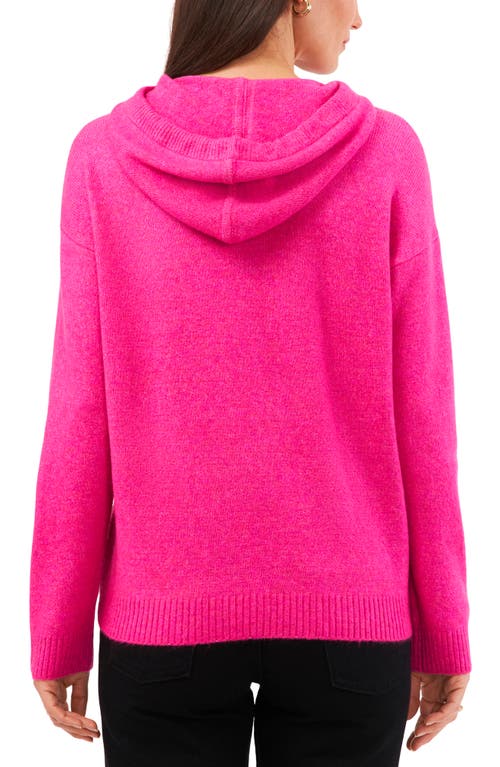 Vince Camuto Jersey Knit Hooded Sweater In Pink