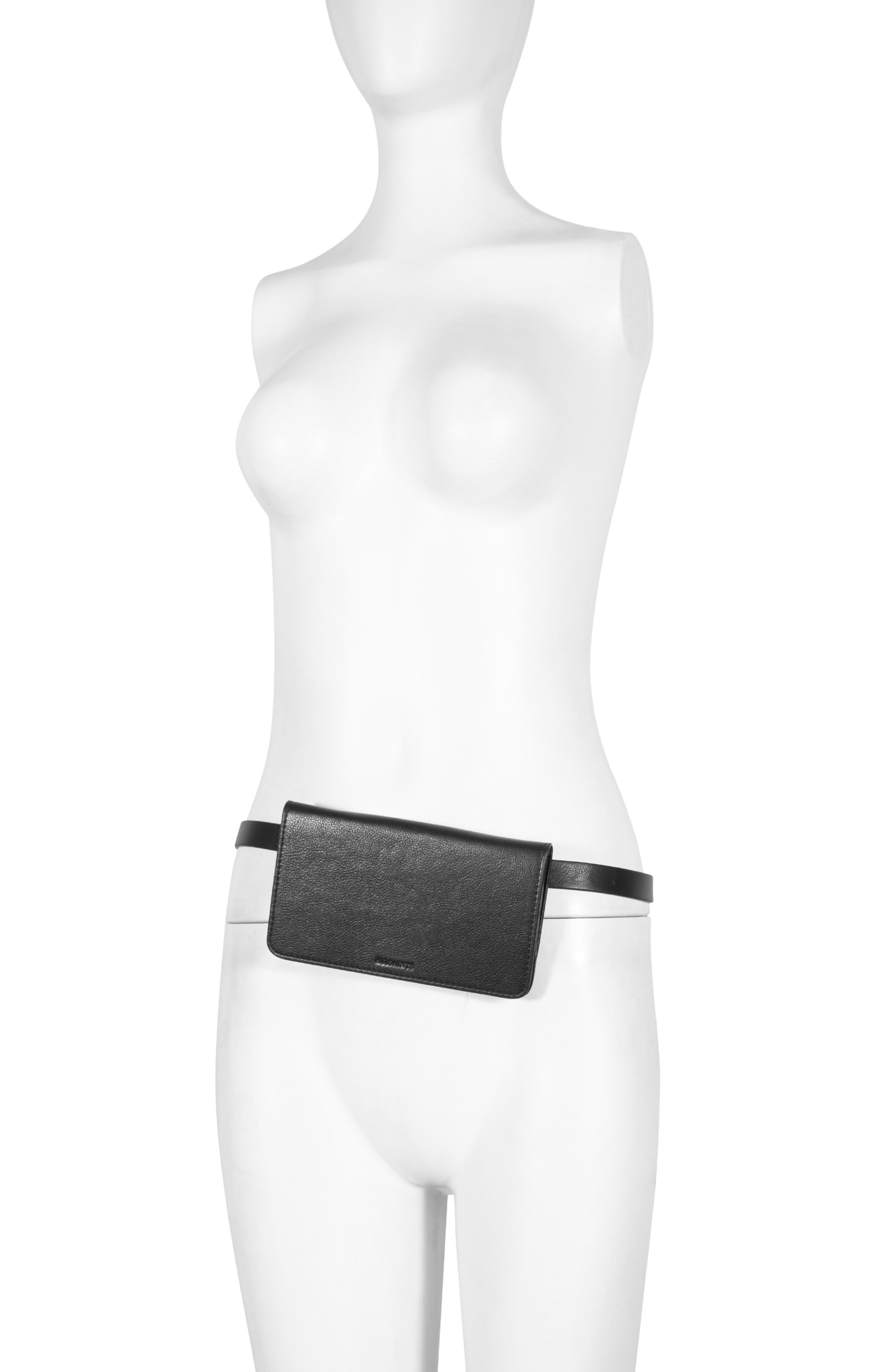 AllSaints Utilitarian Leather Belt Bag, Alternate, color, 