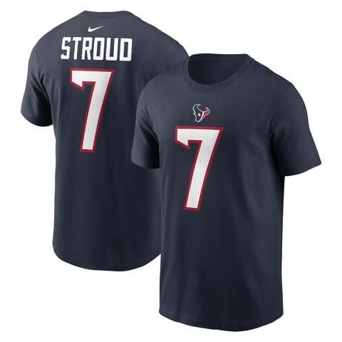 Men's Nike C.J. Stroud Navy Houston Texans 2023 NFL Draft First Round Pick Player Name & Number T-Shirt