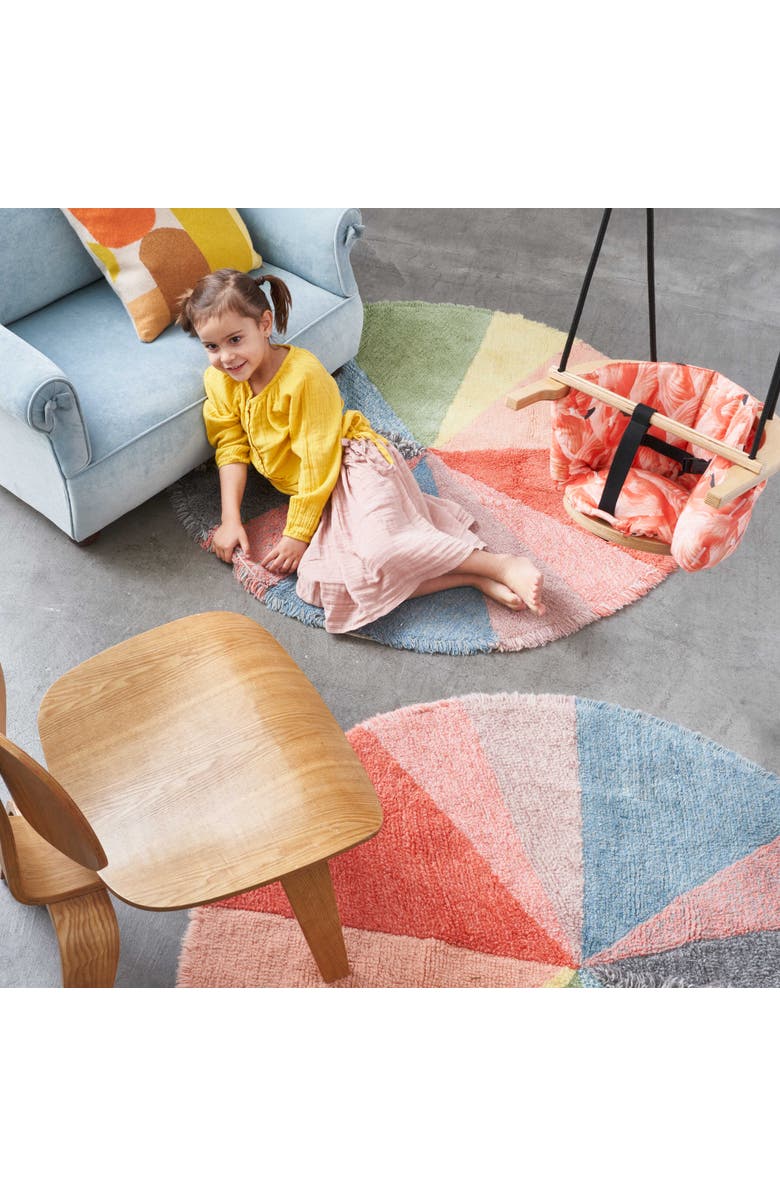 Lorena Canals Woolable Rug Abstract, Alternate, color, Natural, Honey , Pink , Blue