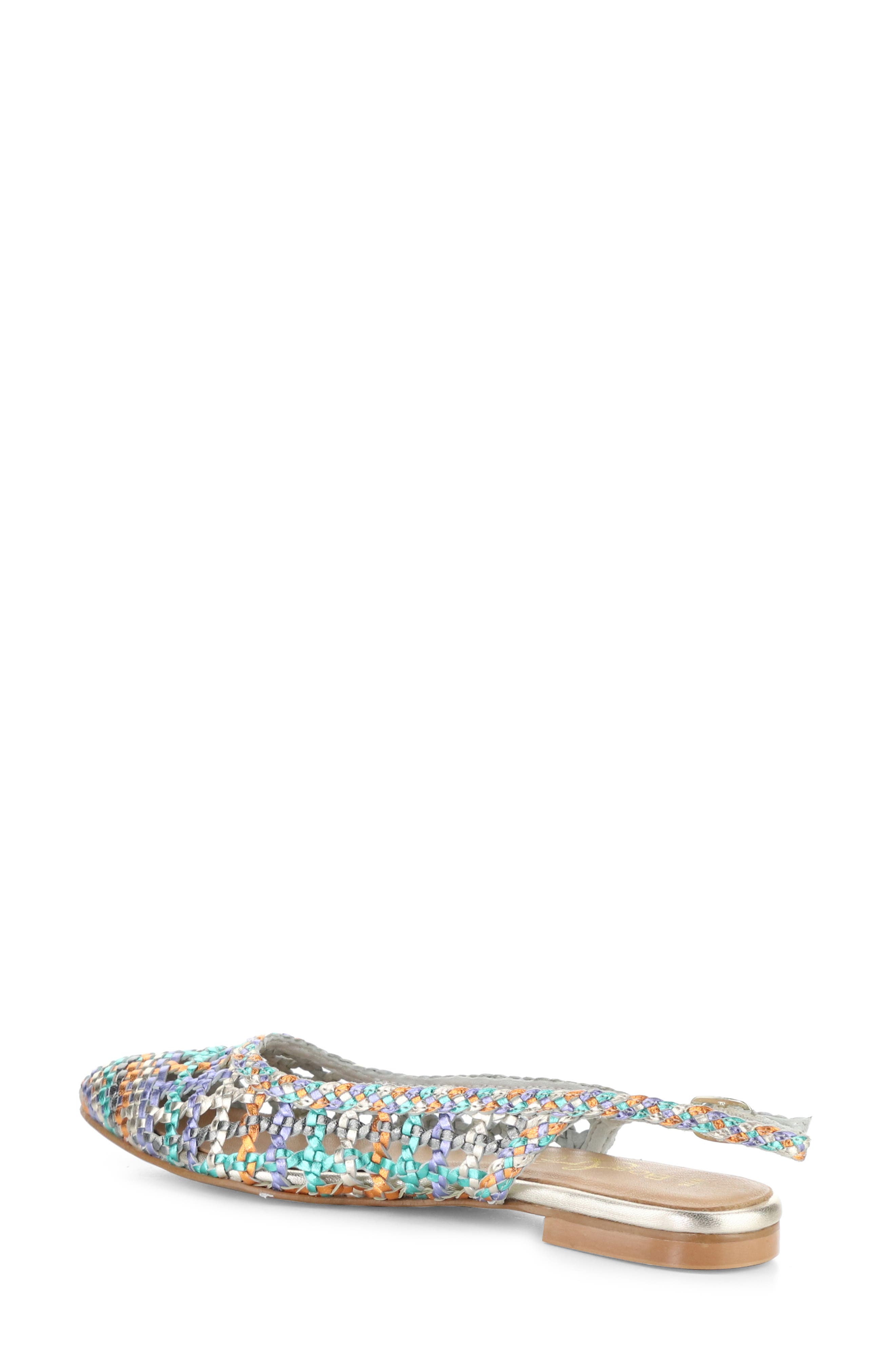 Willow Slingback Cap Toe Flat, Alternate, color, SILVER MULTI