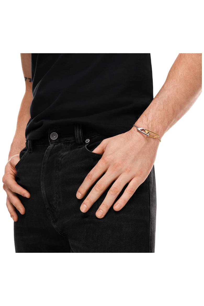 Two-Tone Logo Chain Bracelet, Alternate, color, TWO TONE