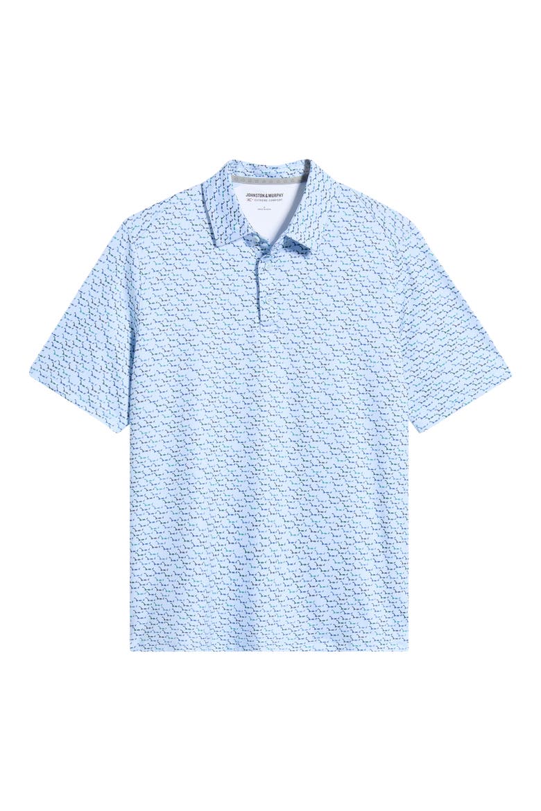 XC+™ Ace Geo Print Performance Golf Polo, Alternate, color, LIGHT BLUE WATER MONSTER