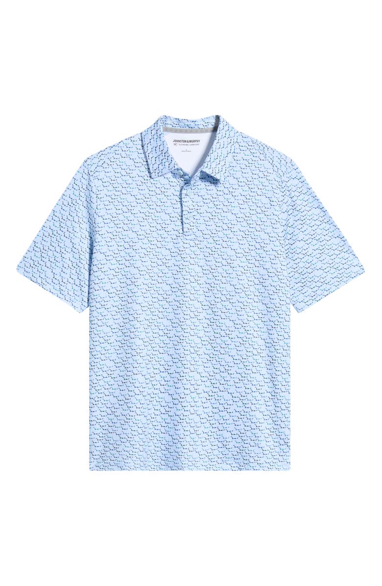 Johnston & Murphy XC+<sup>™</sup> Ace Geo Print Performance Golf Polo, Main, color, 