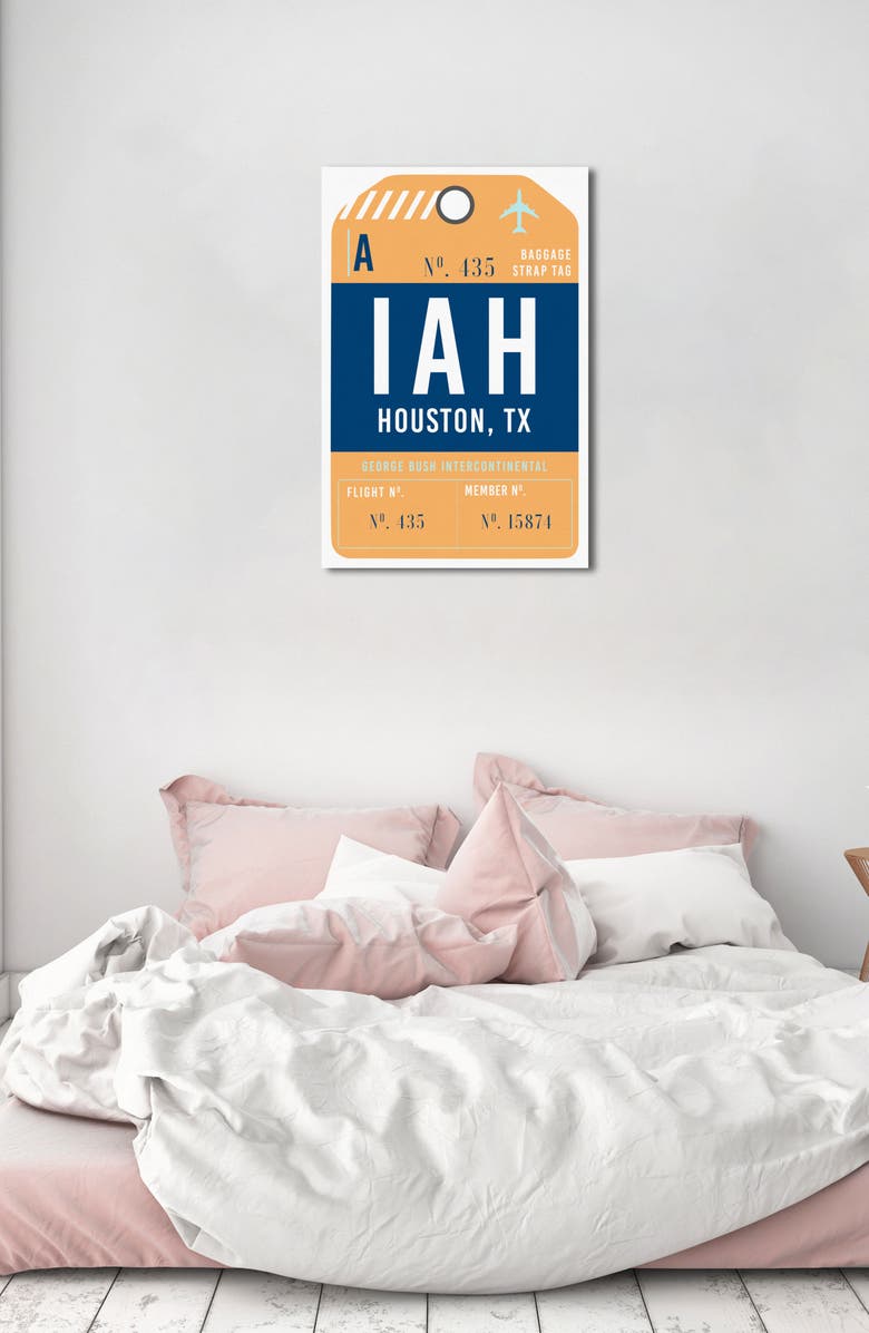 Oliver Gal Houston Luggage Tag Wall Art, Alternate, color, 