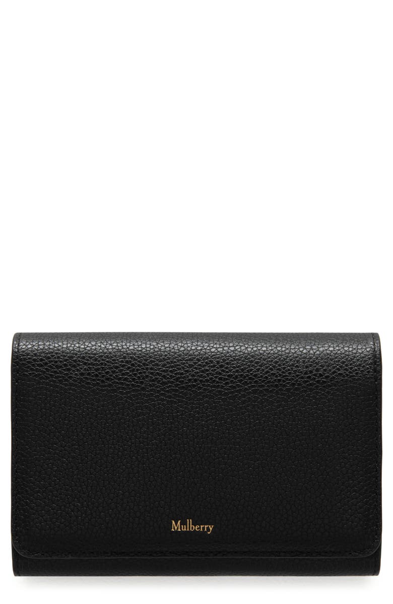 Mulberry Medium Continental French Purse, Main, color, Black