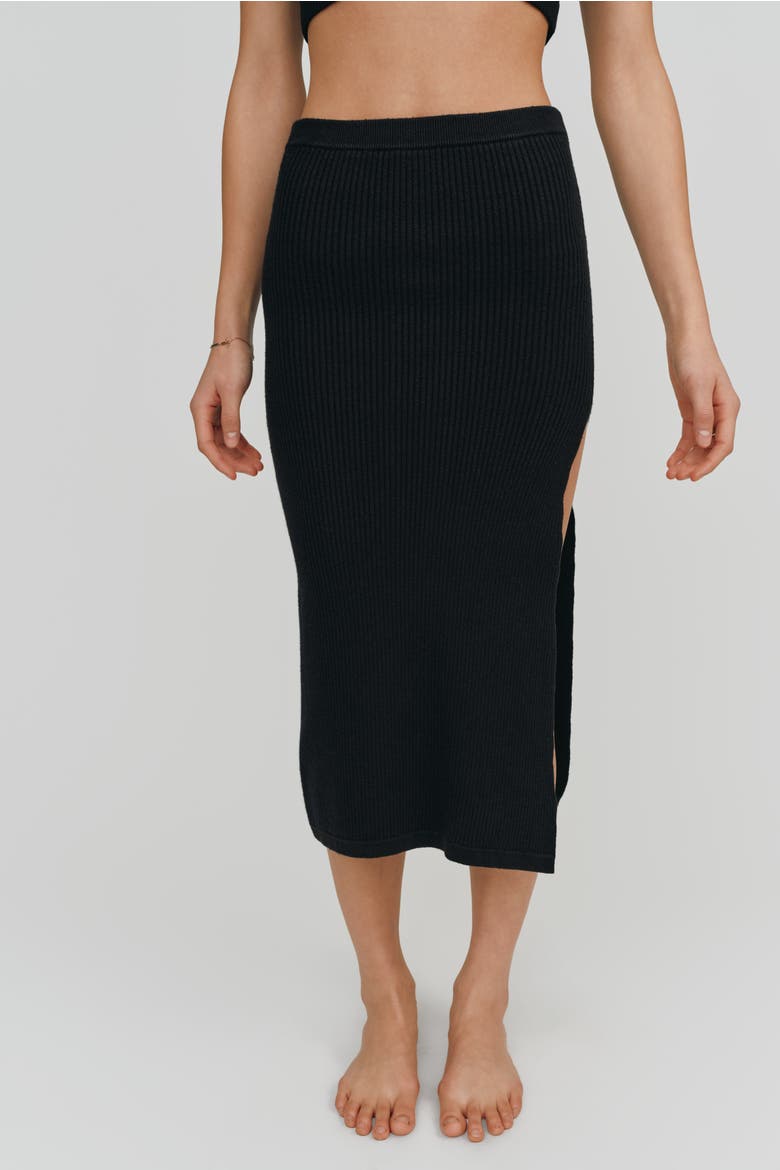 Bardot Skirt, Alternate, color, Black