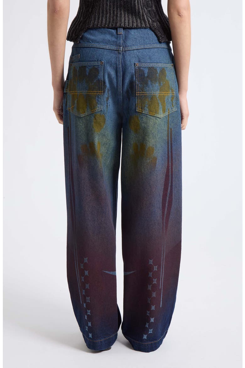 Rainbow Baggy Wide Leg Jeans, Alternate, color, NAVY RAINBOW